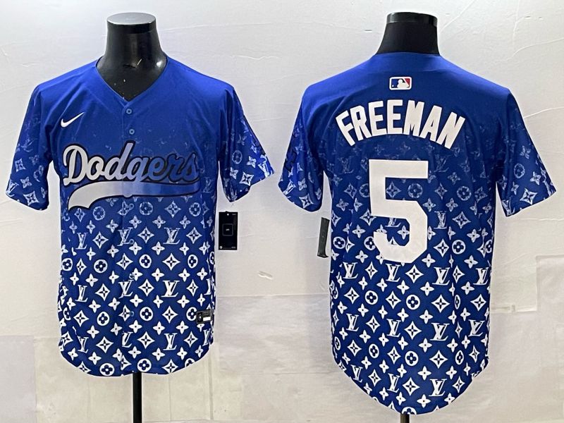 Men Los Angeles Dodgers #5 Freeman Blue Nike 2025 MLB jersey 01